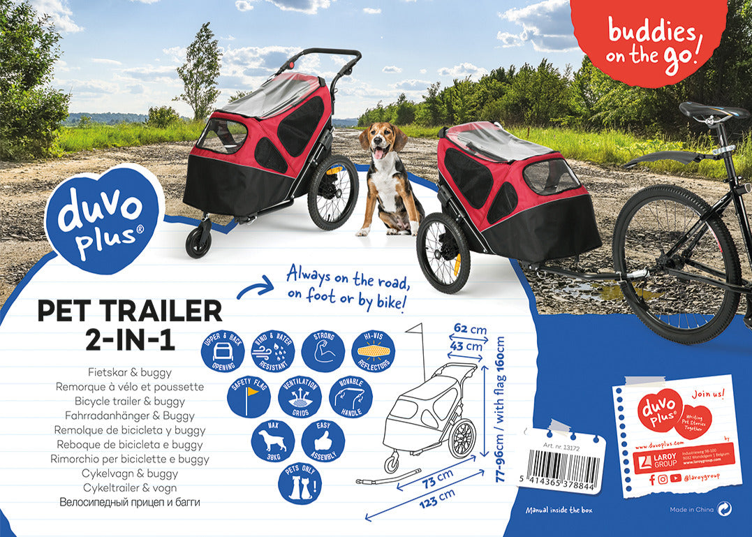 Buddies on the Go! Pet Trailer 2-in-1 | 20% Off