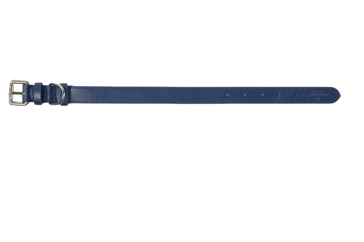 Baker & Bray Sustainable Designer Leather Dog Collar | Navy