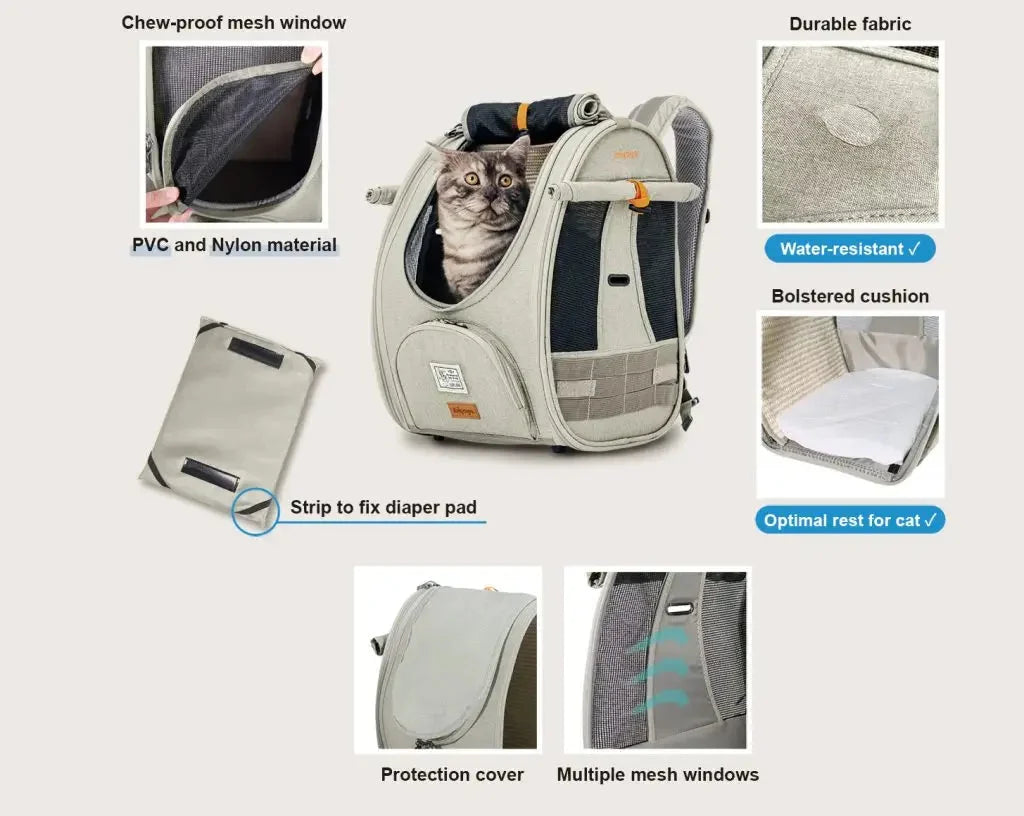 Ibiyaya Adventure Cat Carrier Backpack | Airline-Approved