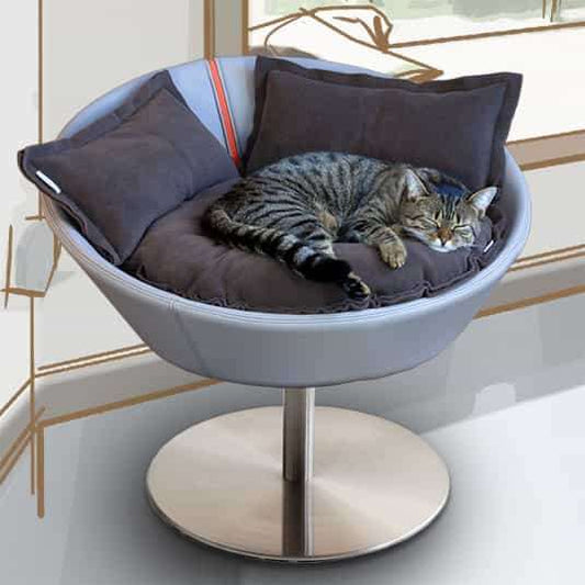 Pet Interiors Cosmo Faux Leather Deluxe Cat Bed