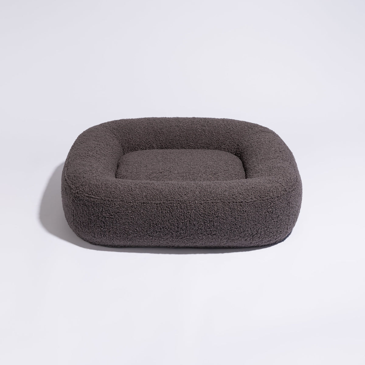 PillowVilla Bouclé Dog Bed PEBBLE