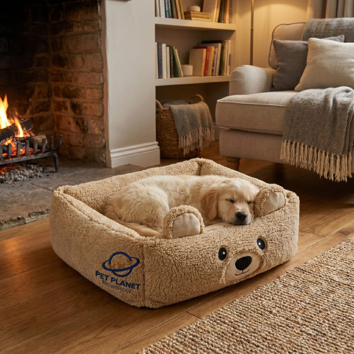 Pet Planet Trowbridge Plush Puppy Bed